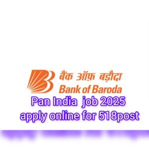 Bank of baroda pan India job 2025 Apply for 518 posts